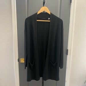 T Tahari Classic Black Open Cardigan